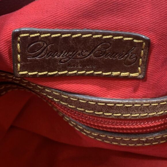 Dooney and Bourke Red Leather Large O Ring Calf Leather Hobo Purse - Picture 9 of 16